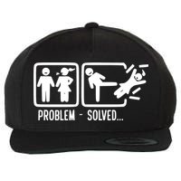 Divorce Problem Solved Funny Break Up Wool Snapback Cap