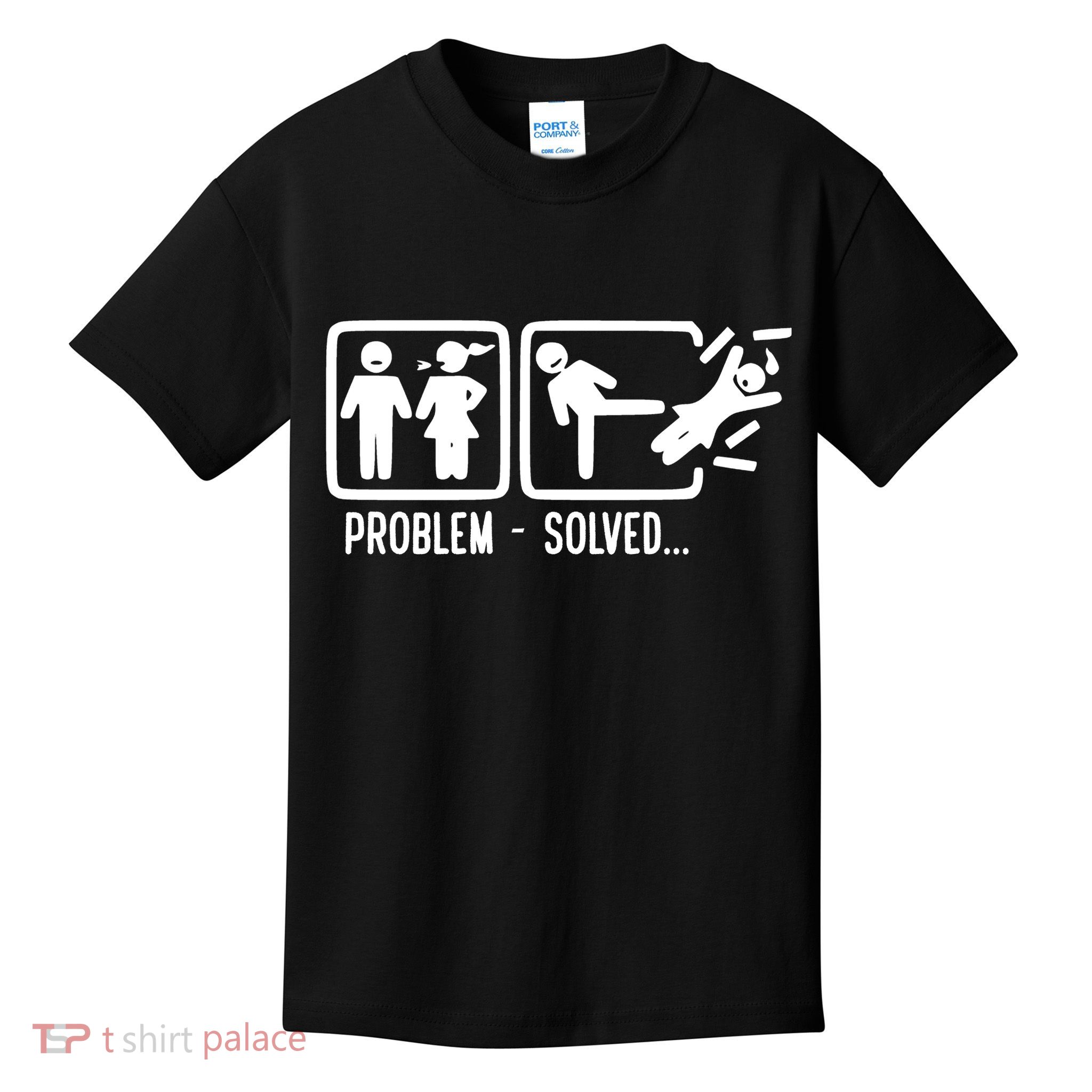 Divorce Problem Solved Funny Break Up Kids T-Shirt