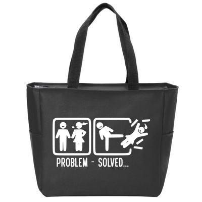 Divorce Problem Solved Funny Break Up Zip Tote Bag