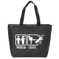 Divorce Problem Solved Funny Break Up Zip Tote Bag