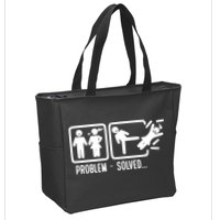 Divorce Problem Solved Funny Break Up Zip Tote Bag