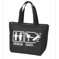 Divorce Problem Solved Funny Break Up Zip Tote Bag