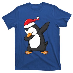 Dabbing Penguin Santa Hat Funny Christmas Gift T-Shirt