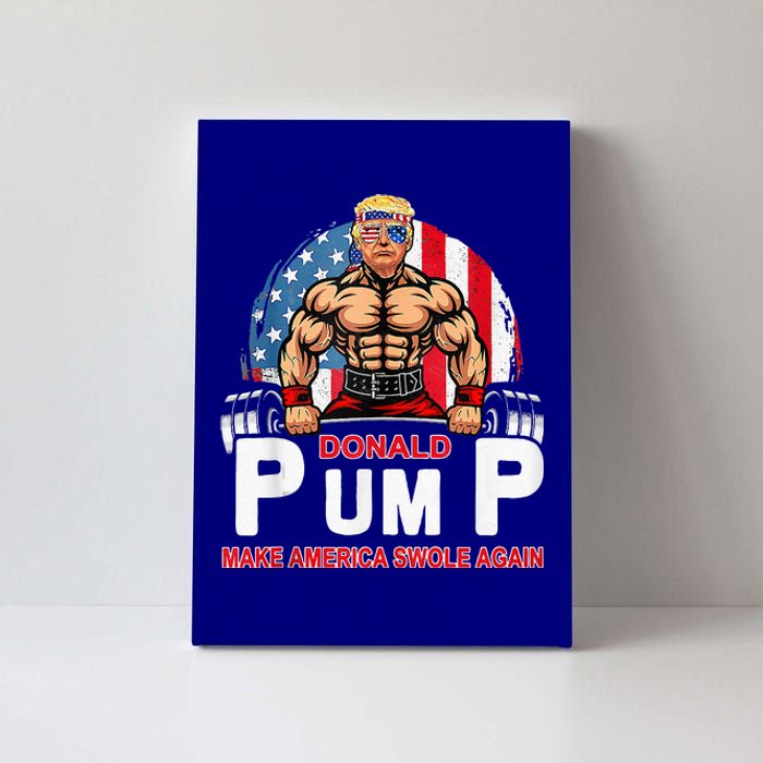 Donald Pump Swole America Again Gym Fitness Canvas