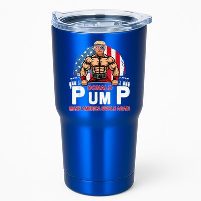 Donald Pump Swole America Again Gym Fitness Tumbler