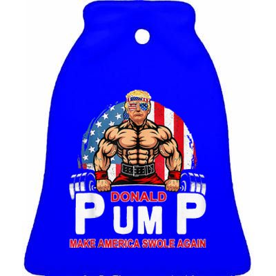 Donald Pump Swole America Again Gym Fitness Ceramic Bell Ornament