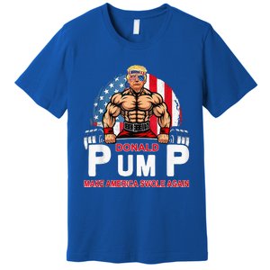 Donald Pump Swole America Again Gym Fitness Premium T-Shirt