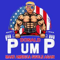 Donald Pump Swole America Again Gym Fitness Zip Tote Bag