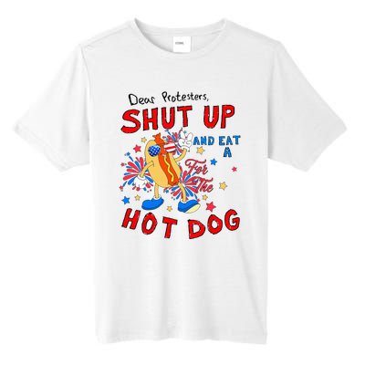 Dear Protesters Shut Up And Eat A Hot Dog Tall Fusion ChromaSoft Performance T-Shirt