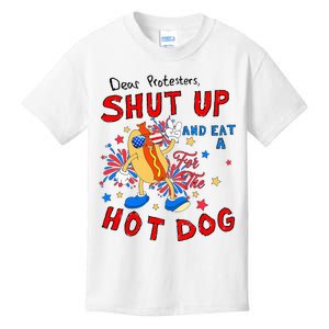 Dear Protesters Shut Up And Eat A Hot Dog Kids T-Shirt