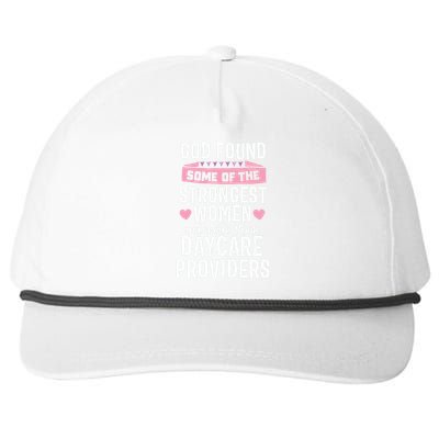 Daycare Provider Strongest Women Childcare Appreciation Snapback Five-Panel Rope Hat