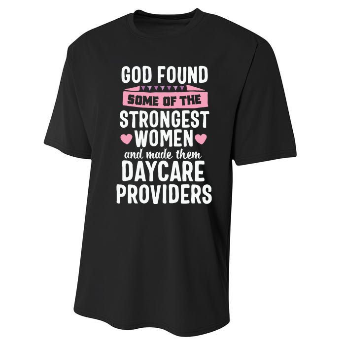 Daycare Provider Strongest Women Childcare Appreciation Performance Sprint T-Shirt