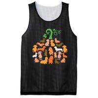 Dachshund Pumpkin Shape Plaid Leopard Dog Autumn Halloween Mesh Reversible Basketball Jersey Tank