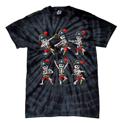 Dancing Pirate Skeletons Dance Challenge Boy Halloween Tie-Dye T-Shirt