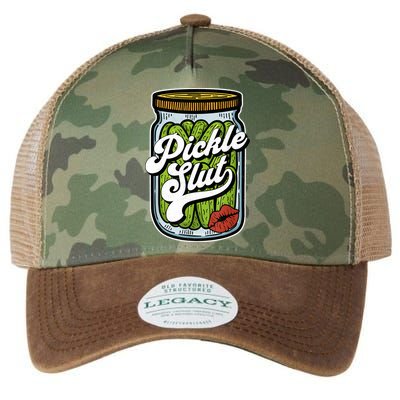 Dill Pickle Slut Funny Rude Humor Pickle Lover Jar Retro Legacy Tie Dye Trucker Hat