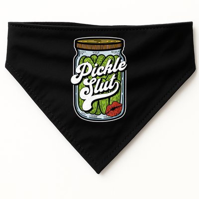 Dill Pickle Slut Funny Rude Humor Pickle Lover Jar Retro USA-Made Doggie Bandana