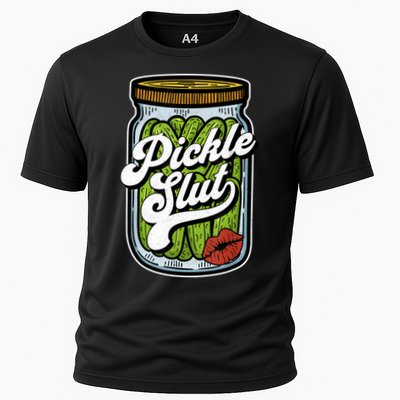 Dill Pickle Slut Funny Rude Humor Pickle Lover Jar Retro Performance Shirt