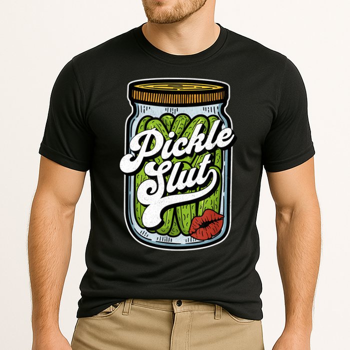 Dill Pickle Slut Funny Rude Humor Pickle Lover Jar Retro Cooling Performance Crew T-Shirt
