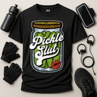 Dill Pickle Slut Funny Rude Humor Pickle Lover Jar Retro Cooling Performance Crew T-Shirt