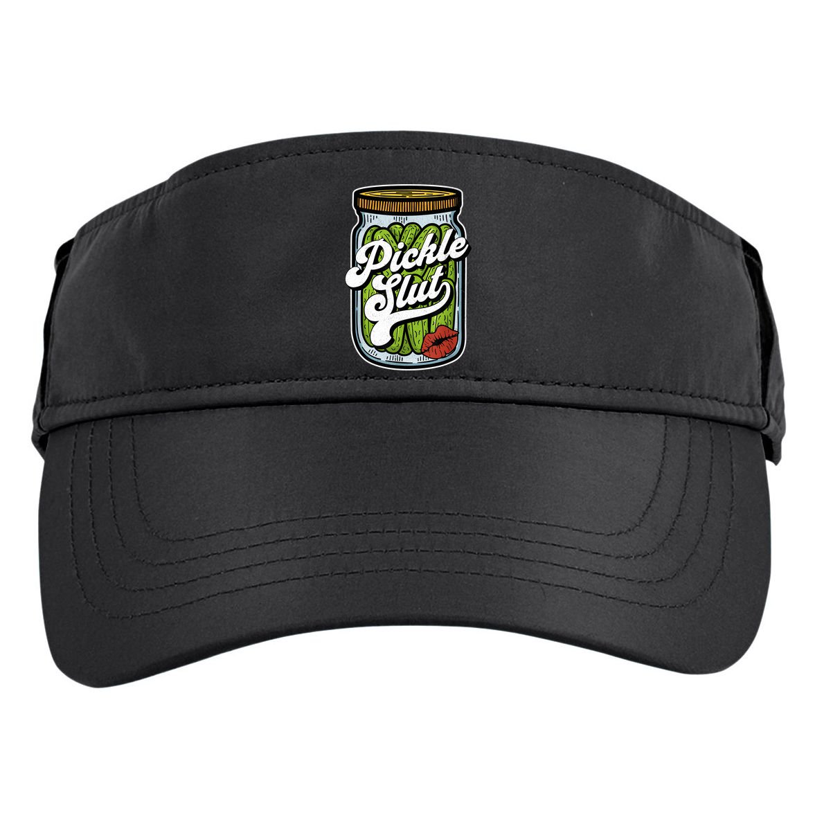 Dill Pickle Slut Funny Rude Humor Pickle Lover Jar Retro Adult Drive Performance Visor