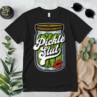 Dill Pickle Slut Funny Rude Humor Pickle Lover Jar Retro Premium T-Shirt