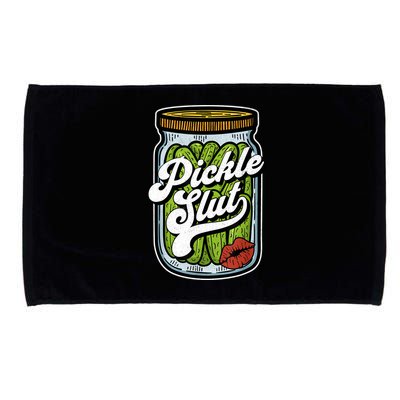 Dill Pickle Slut Funny Rude Humor Pickle Lover Jar Retro Microfiber Hand Towel