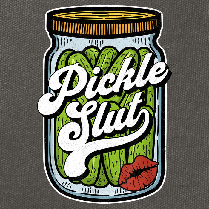 Dill Pickle Slut Funny Rude Humor Pickle Lover Jar Retro Cotton Canvas Backpack