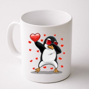 Dabbing Penguin Sunglasses Heart Valentines Day Zoo Lover Gift Coffee Mug