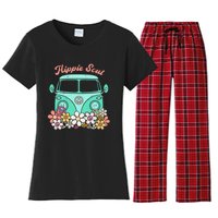 Daisy Peace Sign Hippie Soul Flower Lovers Gifts Women's Flannel Pajama Set