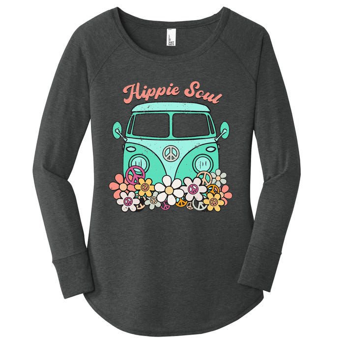 Daisy Peace Sign Hippie Soul Flower Lovers Gifts Women's Perfect Tri Tunic Long Sleeve Shirt