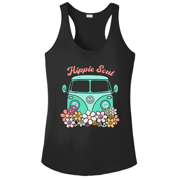 Daisy Peace Sign Hippie Soul Flower Lovers Gifts Ladies PosiCharge Competitor Racerback Tank