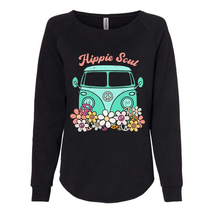 Daisy Peace Sign Hippie Soul Flower Lovers Gifts Womens California Wash Sweatshirt