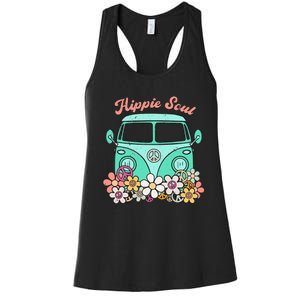 Daisy Peace Sign Hippie Soul Flower Lovers Gifts Women's Racerback Tank