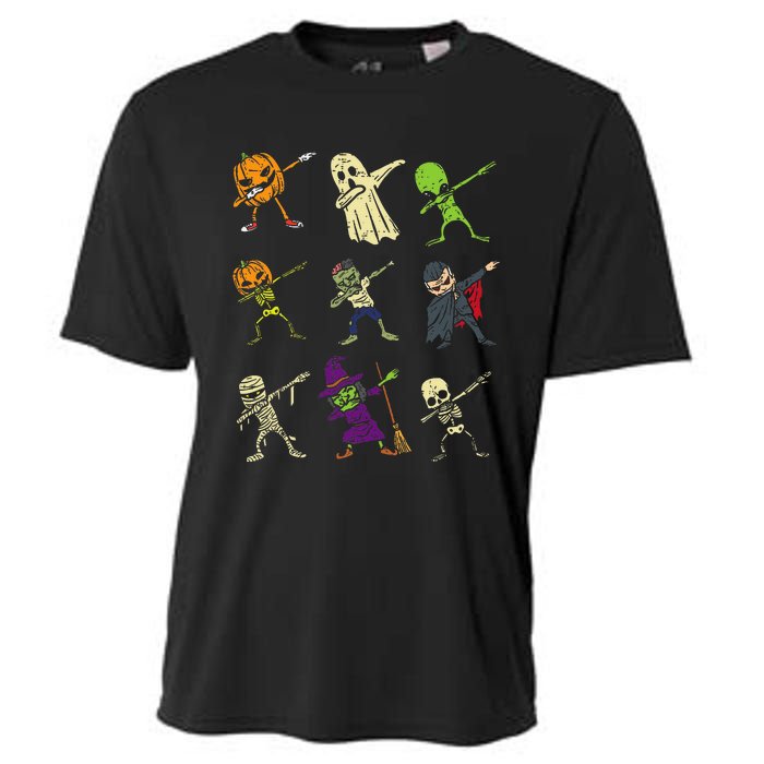 Dab Pumpkin Skeleton Ghost Alien Zombie Halloween Cooling Performance Crew T-Shirt