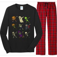 Dab Pumpkin Skeleton Ghost Alien Zombie Halloween Long Sleeve Pajama Set