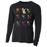 Dab Pumpkin Skeleton Ghost Alien Zombie Halloween Cooling Performance Long Sleeve Crew