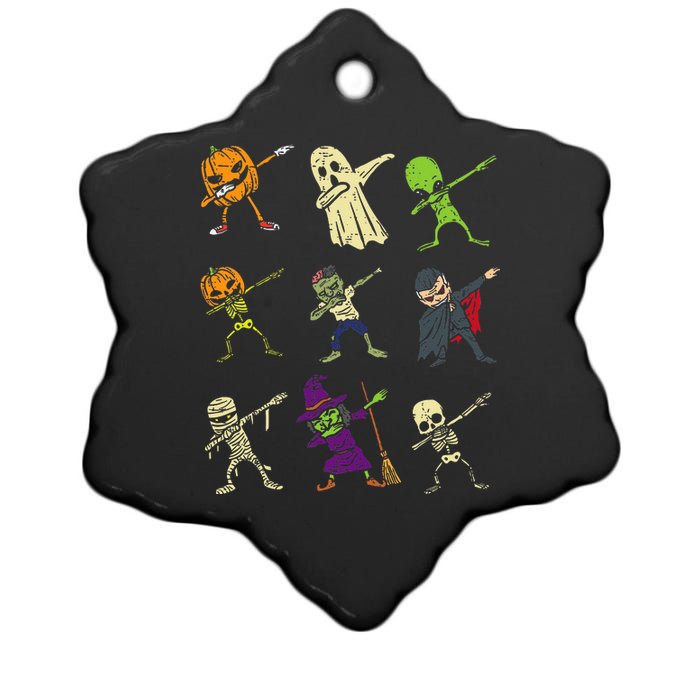 Dab Pumpkin Skeleton Ghost Alien Zombie Halloween Ceramic Star Ornament