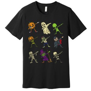 Dab Pumpkin Skeleton Ghost Alien Zombie Halloween Premium T-Shirt