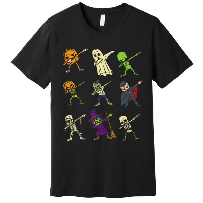 Dab Pumpkin Skeleton Ghost Alien Zombie Halloween Premium T-Shirt