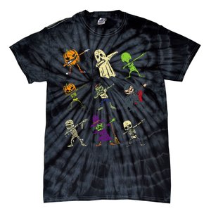 Dab Pumpkin Skeleton Ghost Alien Zombie Halloween Tie-Dye T-Shirt