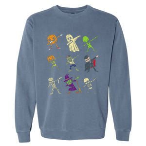 Dab Pumpkin Skeleton Ghost Alien Zombie Halloween Garment-Dyed Sweatshirt