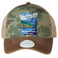 Deception Pass State Park Washington Evergreen State Camping Legacy Tie Dye Trucker Hat
