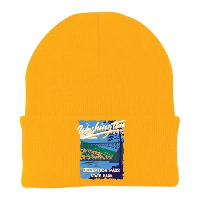 Deception Pass State Park Washington Evergreen State Camping Knit Cap Winter Beanie