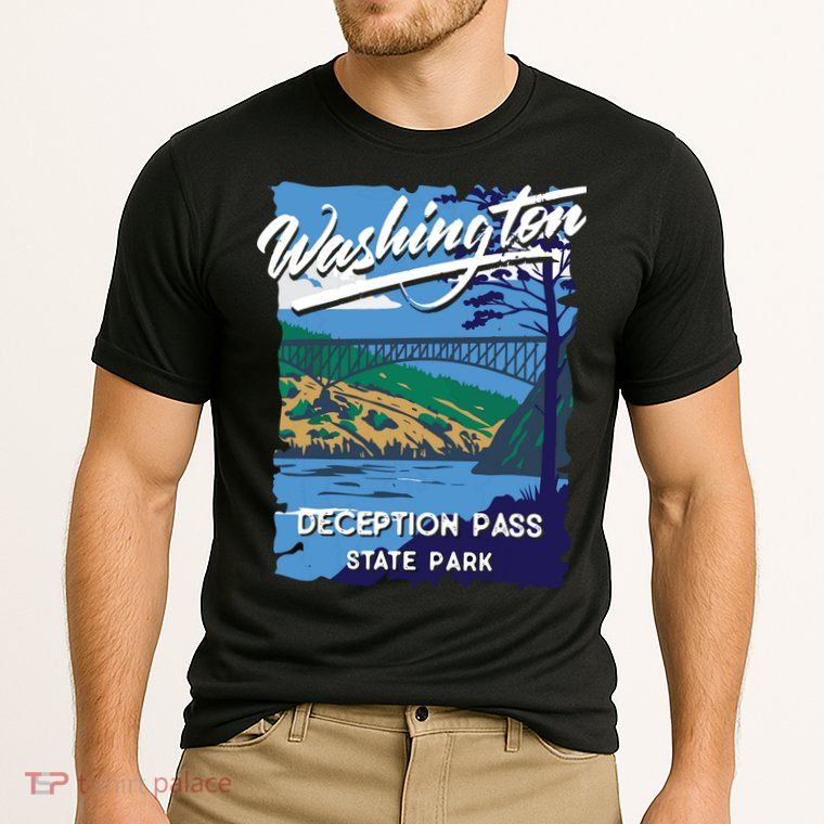 Deception Pass State Park Washington Evergreen State Camping Performance Shirt