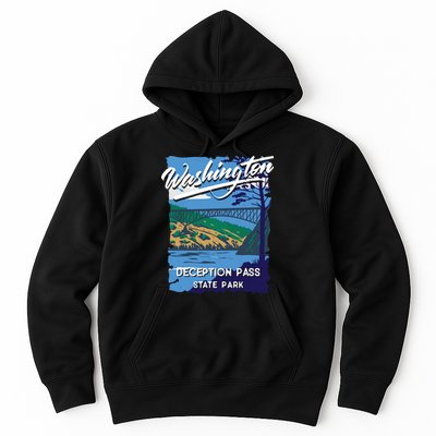 Deception Pass State Park Washington Evergreen State Camping Hoodie