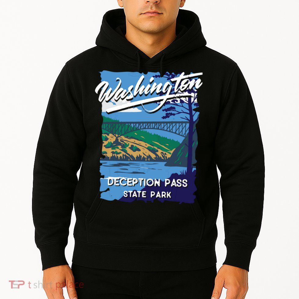 Deception Pass State Park Washington Evergreen State Camping Hoodie