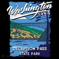 Deception Pass State Park Washington Evergreen State Camping Hoodie