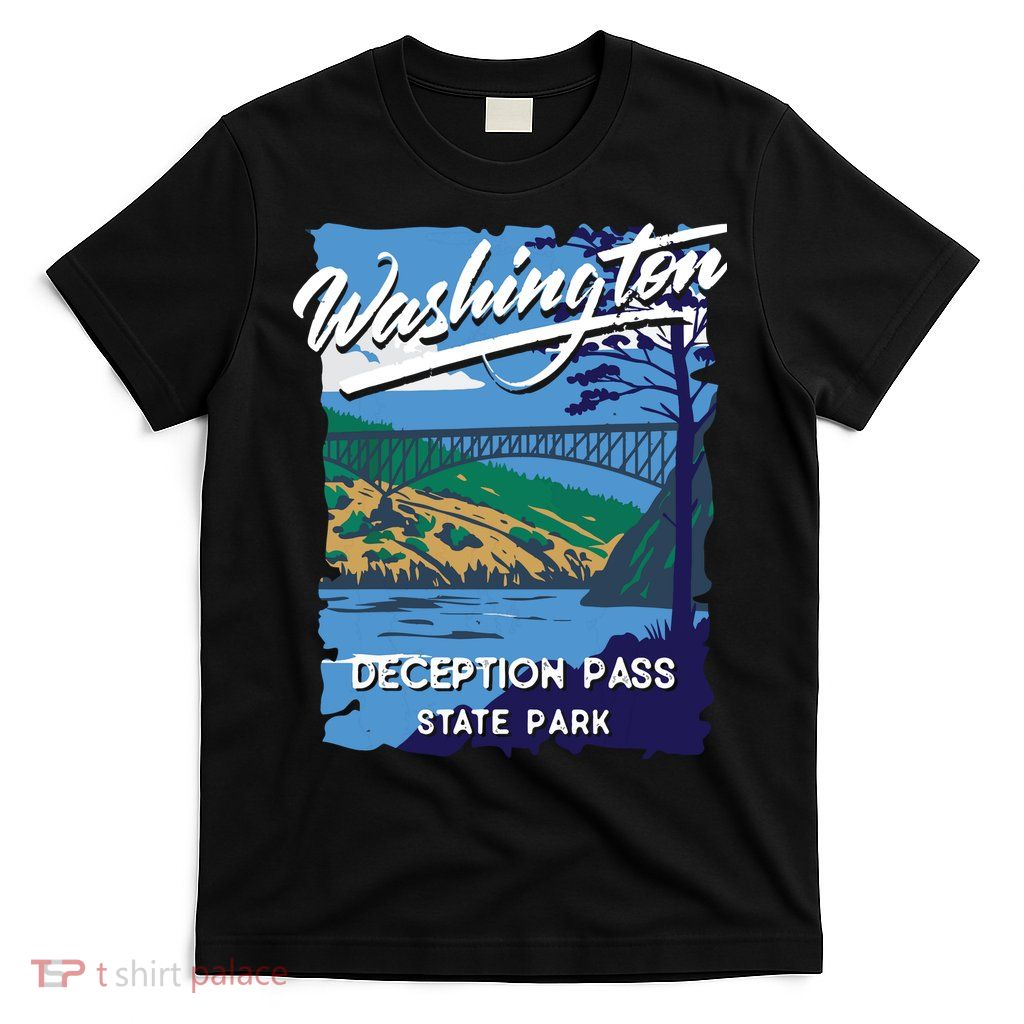 Deception Pass State Park Washington Evergreen State Camping T-Shirt