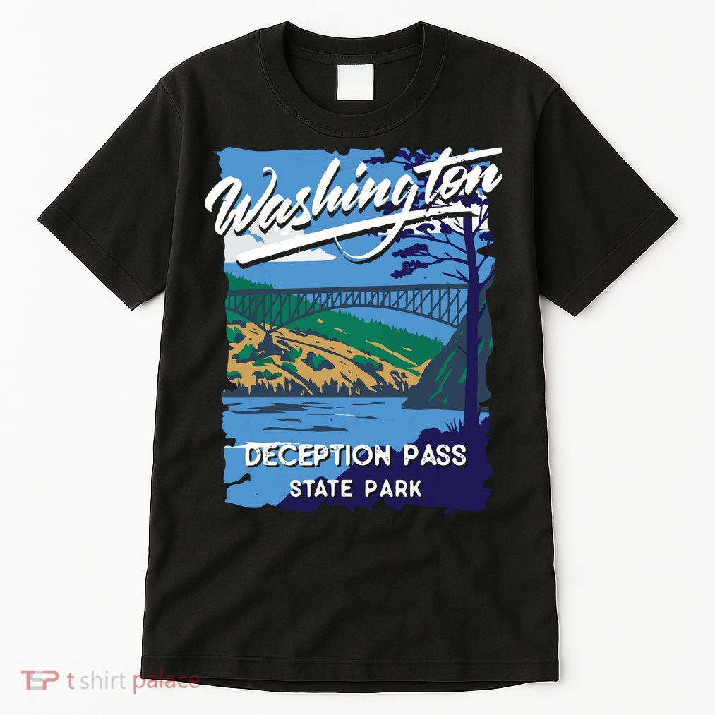 Deception Pass State Park Washington Evergreen State Camping Tall T-Shirt