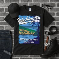 Deception Pass State Park Washington Evergreen State Camping Tall T-Shirt